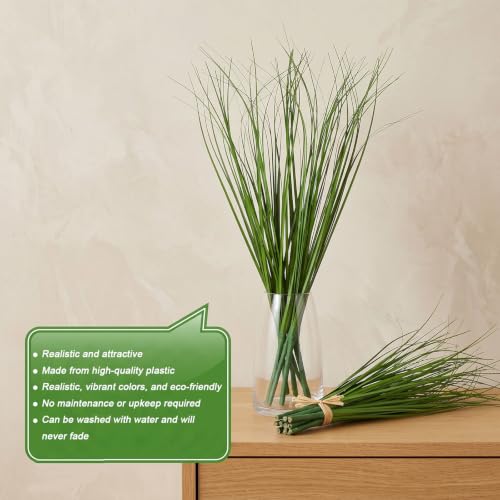 15.7" Artificial Grass Plant - 10 Pcs Realistic Faux Greenery for Indoor & Outdoor Decor