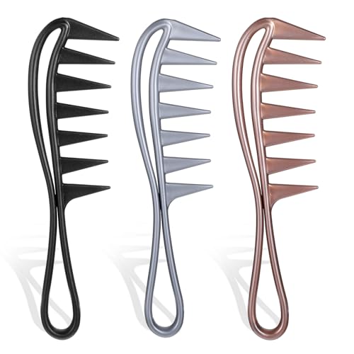InnoHHustle 3 Pcs Wide Tooth Hair Combs for Curly Hair & Wigs