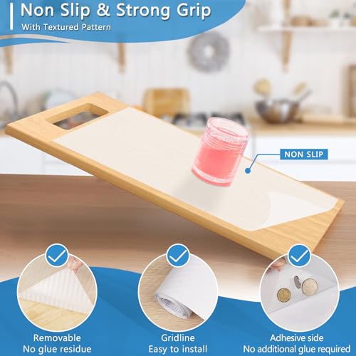 Self-Adhesive Shelf Liner - Clear 11.8" x 59" Waterproof Kitchen Mat