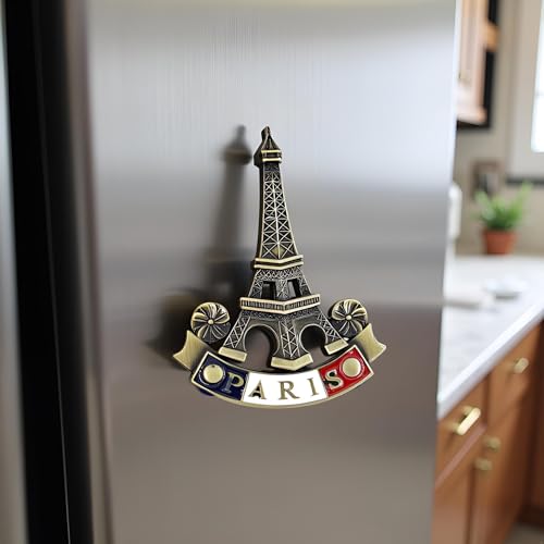 3D Metal Eiffel Tower Fridge Magnet - Paris Souvenir Decor