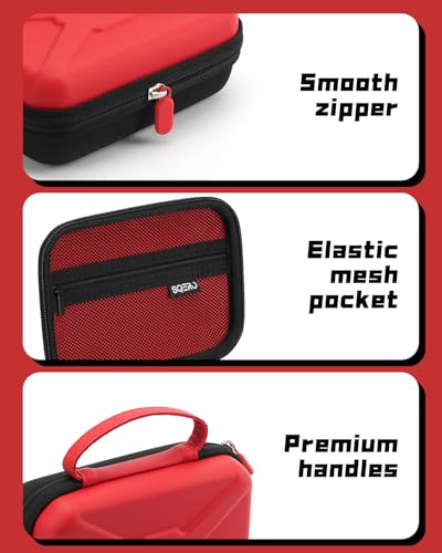 SQERO Hard Shell Storage Case for 12 Bakugan Figures - Red Toy Organizer