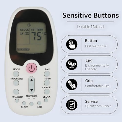 Replacement Remote Control for Midea Air Conditioner R09B/BGCE R09B/BGE