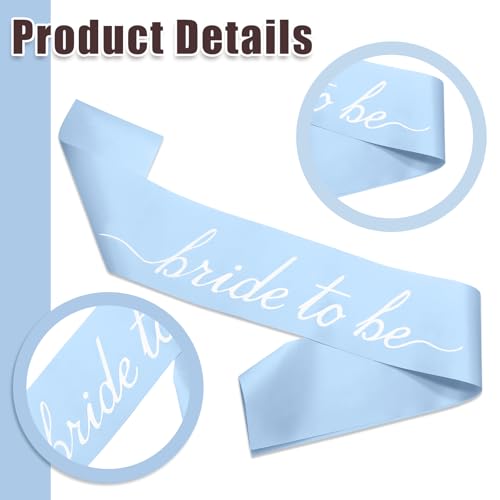 Blue Bride to Be Sash - Soft Satin Bachelorette Accessory
