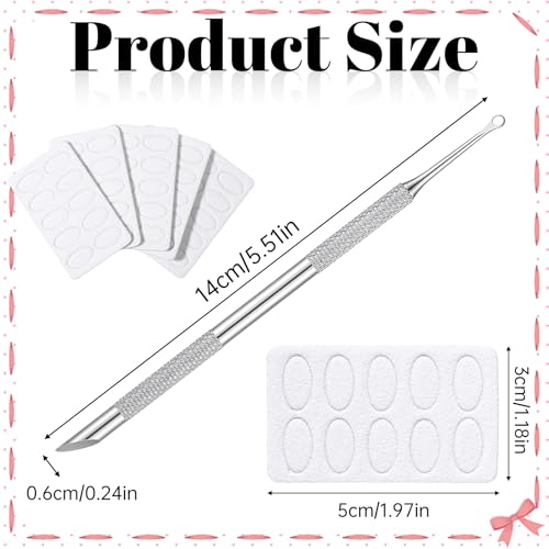 ZEYIYER Stainless Steel Dual-End Cuticle Pusher with Sandpaper