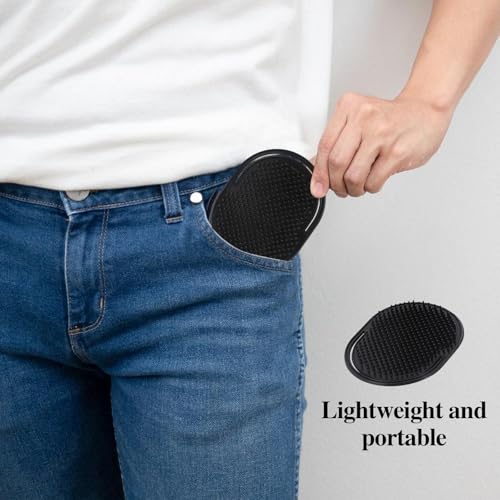 OUMASK 6-Pack Palm Combs for Men - Portable Pocket Hair Brush & Scalp Massager