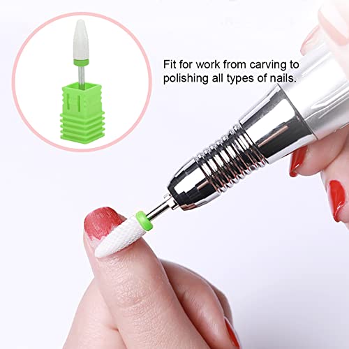 Jeanoko Ceramic Nail Drill Bit Corn Head Electric Grinder Accessory