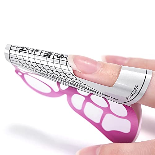 KADS 100pcs Butterfly Nail Extension Forms Self-Adhesive Tips
