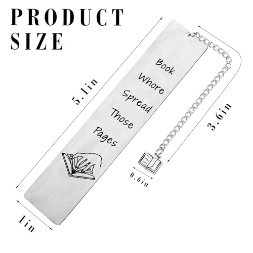 Funny Engraved Metal Bookmark for Book Lovers - Gift for Readers