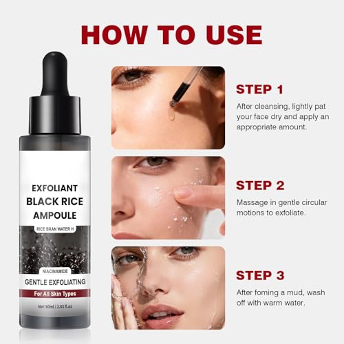 Black Rice Exfoliating Face and Body Ampoule Serum with Hyaluronic Acid