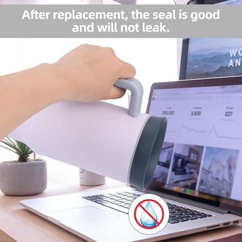 4pcs Gasket Replacement for Owala 40oz Tumbler, Silicone O Ring Water Bottle Ring Seal Lid Gasket Replacement Parts Accessories Compatible with Owala 40oz Stainless Steel Cup (Grey)