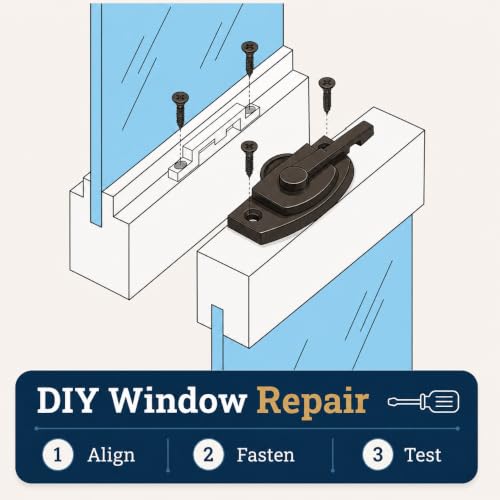 Prime-Line Window Sash Lock for Vinyl Sliding Windows, 2-1/16" Hole, Black