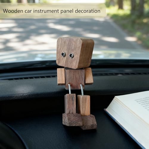 Beech Shaking Wooden Man Figurine - Magnetic Expressions Decor