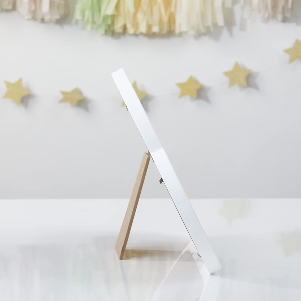 Kate Aspen Baby Shower Guest Book Cloud Frame with Wooden Rain Drops Guestbook Alternative, Nursery Decor, Baby Shower Decorations, Sonogram Picture Frame