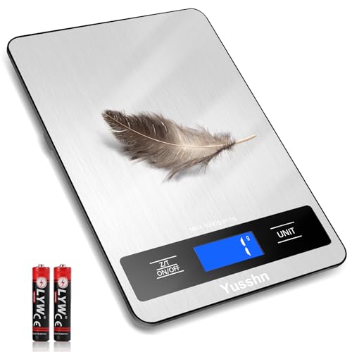 Precision Digital Food Scale - 11lb Stainless Steel Kitchen Scale with LCD Display & Tare Function