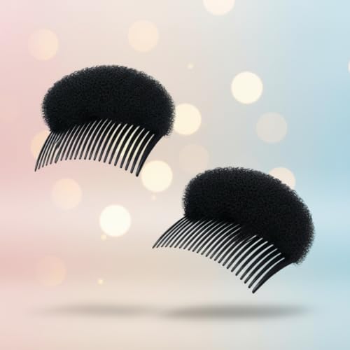2PCS Magic Hair Styling Clip Volume Insert & Bun Maker (Black)