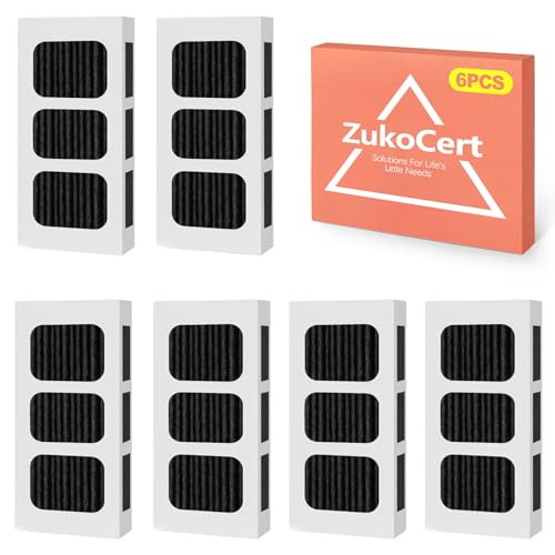 ZukoCert Refrigerator Air Filter 6 Pack - Compatible with Frigidaire Pure Air Ultra 2 & Electrolux 242047805