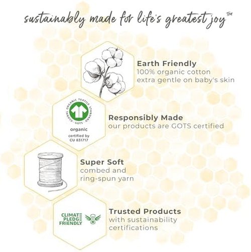 Burt's Bees Baby Organic Cotton Beekeeper Wearable Blanket | Unisex Newborn Essentials