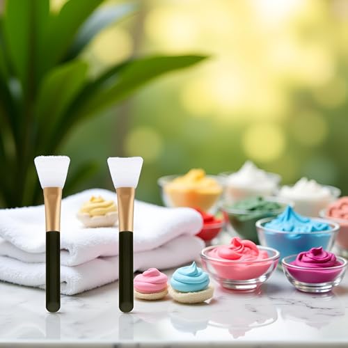 Face Mask Applicator Brush and Scraper Set - 2 Pcs Dual-Use Tool