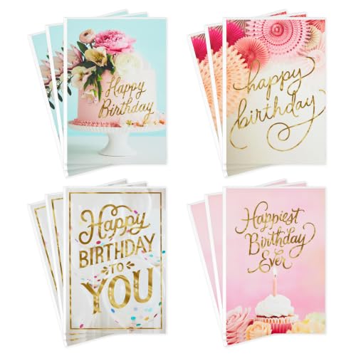 Hallmark Birthday Card Assortment - 12 Cards with Envelopes