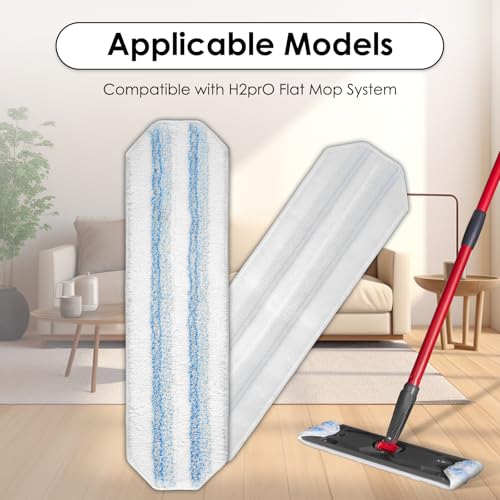 H2prO Replacement Mop Pads - 3 Pack Compatible with O-Cedar Mop