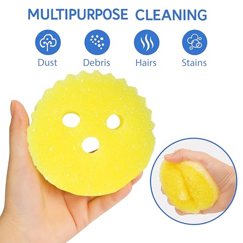 Scrub Pro Non-Scratch Cleaning Sponges - 3 Pack for Kitchen & Bathroom