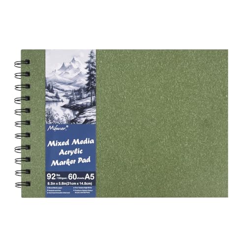 Mifuner 5.8x8.3 Inch Sketch Book - 60 Sheets Acid-Free Drawing Paper