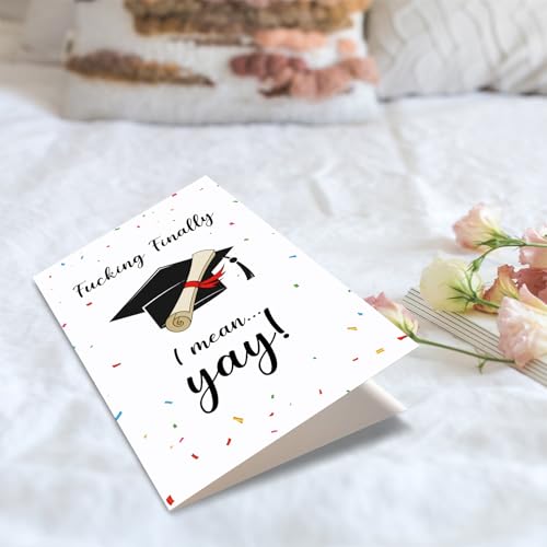 Funny Graduation Card for Men & Women - High Quality Congrats Card