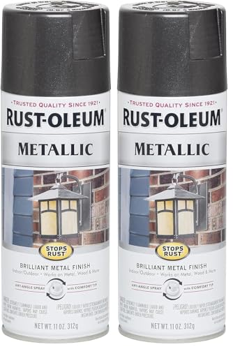 Rust-Oleum Stops Rust Charcoal Metallic Spray Paint, 11 Oz (Pack of 2)