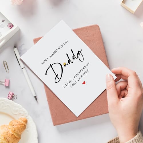 First Valentine's Day Card for Daddy from New Baby | 300gsm Paper