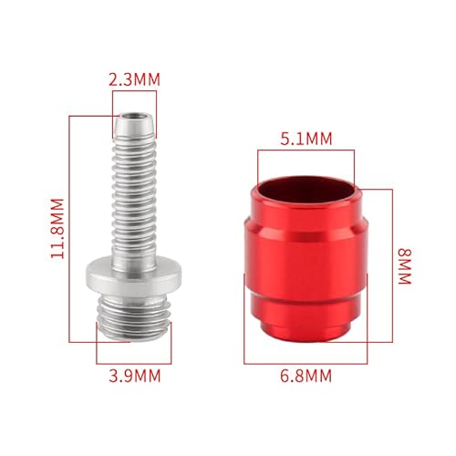 4 sets Bicycle Brake Olive Connecting Insert Kit for Avid SRAM Bike Hydraulic Disc StealthamaJig Brake Hose STEALTH-A-MAJIG Quick Install, Red