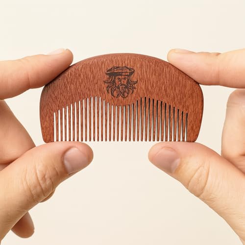 Barbanegra Wooden Beard and Mustache Comb Anti-Static Pocket Size