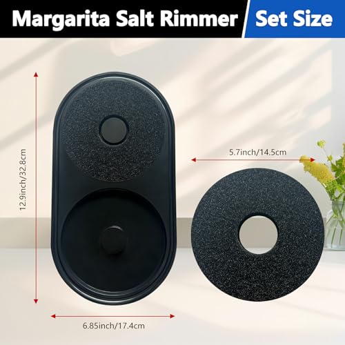 Black Margarita Salt Rimmer Set with Sponge for Cocktails
