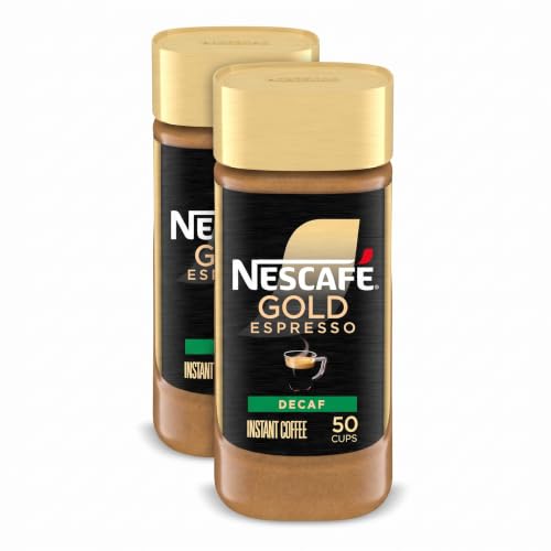 NESCAFÉ Gold Decaf Espresso Instant Coffee 3.17 oz Pack of 2 - Café-Quality Decaf Experience