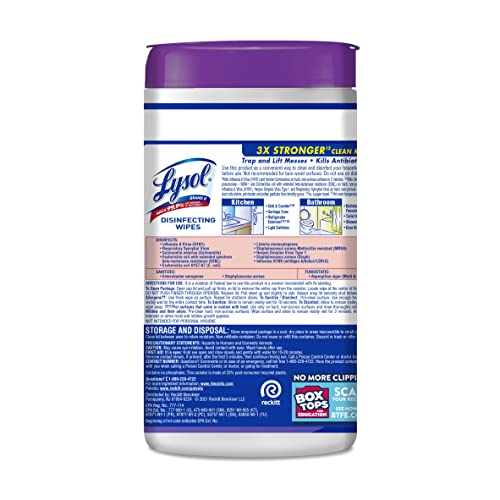 Lysol Disinfecting Wipes, Multi-Surface Cleaner, Morning Breeze, 80 Count