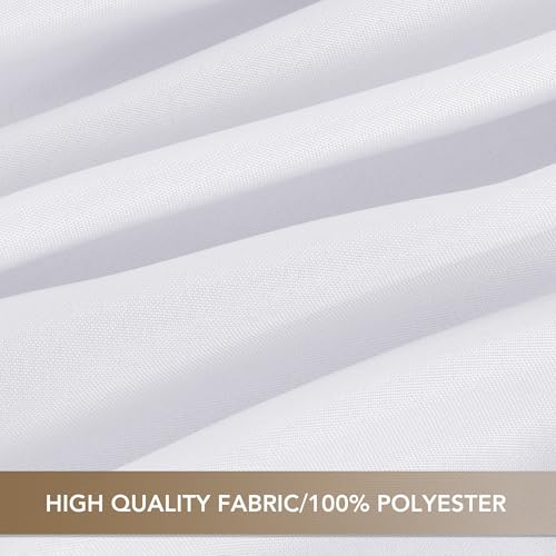 Sancua 54x54 Inch Square Polyester Tablecloth - Durable White Fabric