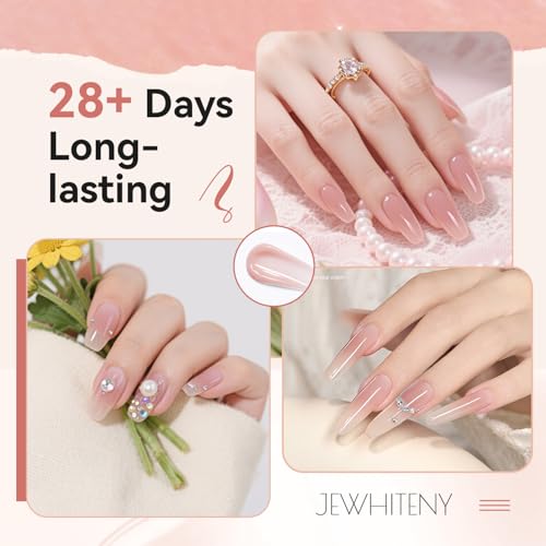 JEWHITENY Poly Nail Gel 2-Piece Nude Pink Extension Kit