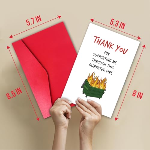 Funny Thank You Card for Friends and Family - 8x5 Inches