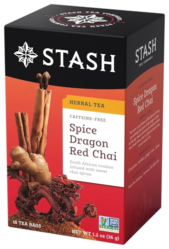 Stash Spice Dragon Red Chai Herbal Tea - Caffeine-Free, 18 Count