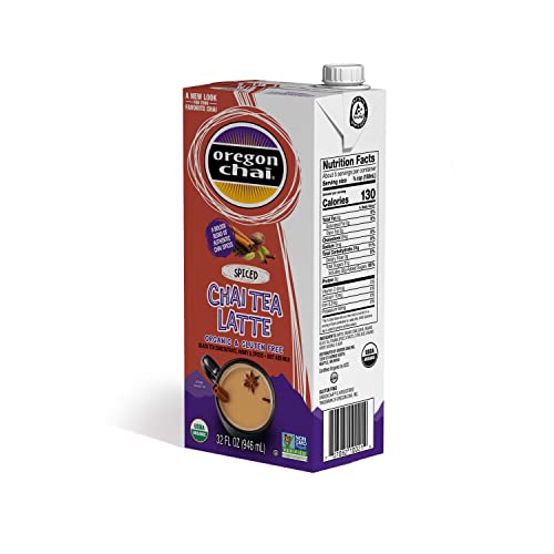 Oregon Chai Spiced Chai Tea Latte Concentrate 32 Fl Oz - Organic & Ready to Drink