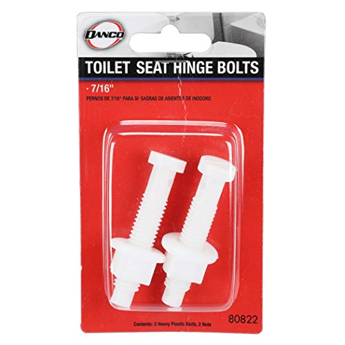 Danco 7/16-Inch Plastic Toilet Seat Hinge Bolts - 2 Pack