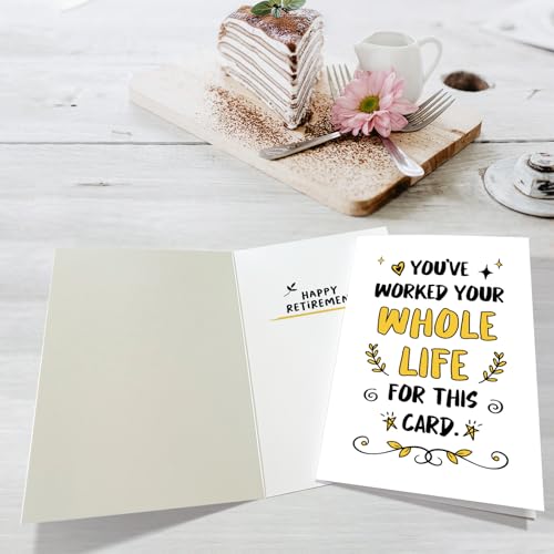 Funny Retirement Card for Coworker - 5.3x8 Inches, Eco-Friendly