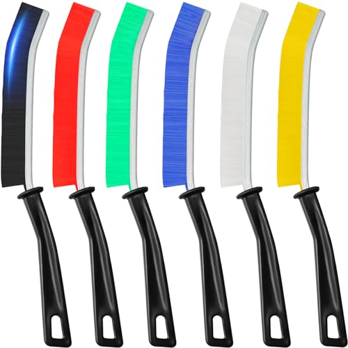 6-Pack Hard Bristle Crevice Cleaning Brushes for Narrow Spaces