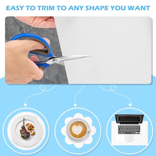 MooiFun Waterproof Non-Slip Drawer Liner, White, 11.8in x 120in