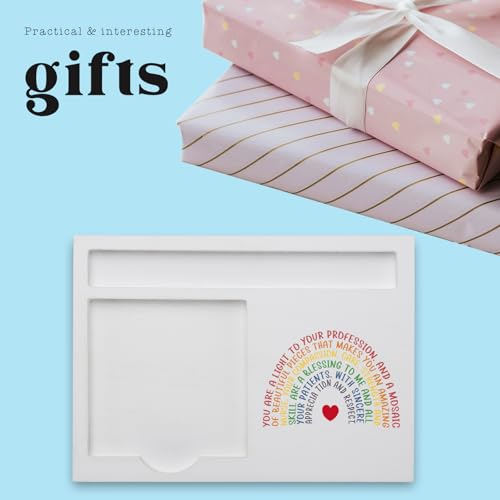 Inspirational Rainbow Desk Organizer for Nurses - Heart Design Gift