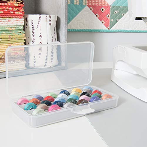 Dritz Bobbin Box for Sewing Machines - Holds 28 Bobbins