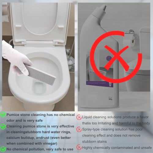 Herda 10 Pack Pumice Stones with Gloves for Toilet, Bathtub, Grill & Pool Cleaning