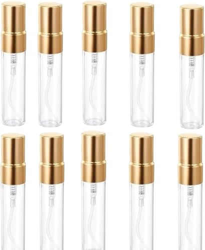10 Pcs 5ml Refillable Glass Perfume Atomizer Travel Spray Bottles