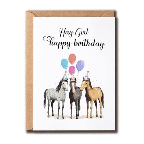 Funny Horse Birthday Card for Friends | GoGiArt 5x7
