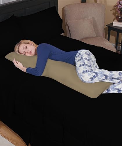 Destiny Crescent 100% Cotton Body Pillow Cover 21"x54" with Zipper - Grey