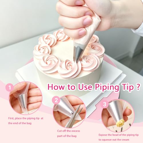 12PCS Stainless Steel Piping Tips Set for Cake Decorating